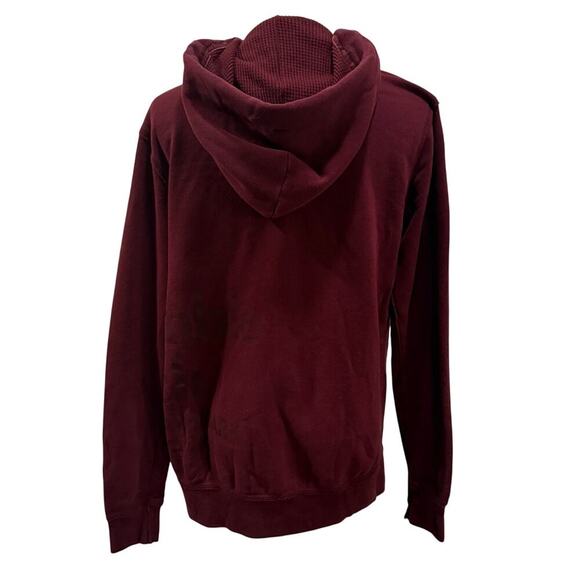 Abercrombie & Fitch Fleece Hoodie Maroon Burgundy XS Pullover Kangaroo Pocket - Picture 2 of 8